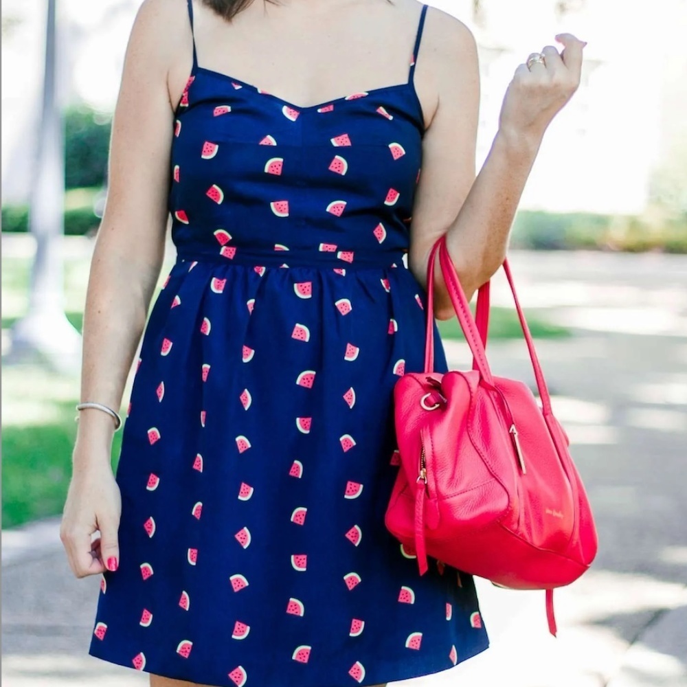 EUC J. Crew Factory Watermelon Cami Dress Size 8